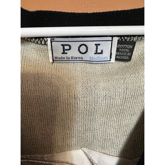 Pol Size Medium Skull Cardigan Sweater Bling Rhinestone Good Ride Applique - Picture 5 of 5